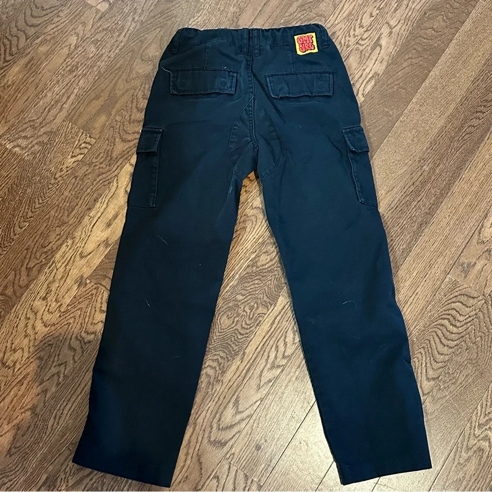 Umpyre Boys Black Cargo Pants with Adjustable Waist size 8